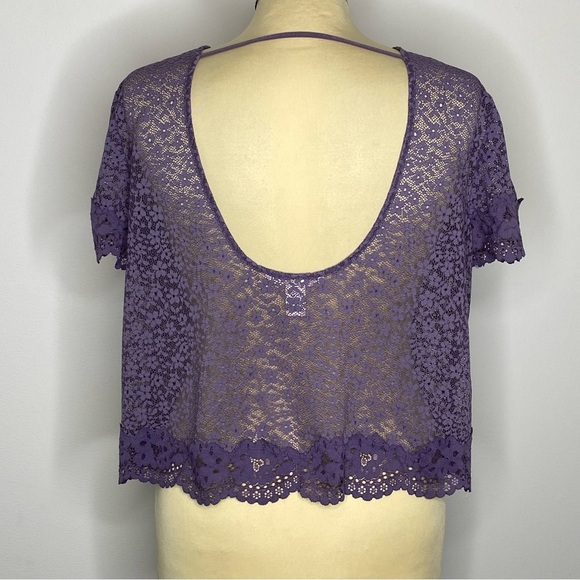 Victoria’s Secret Purple Lace Scoop Back Top - Picture 3 of 9